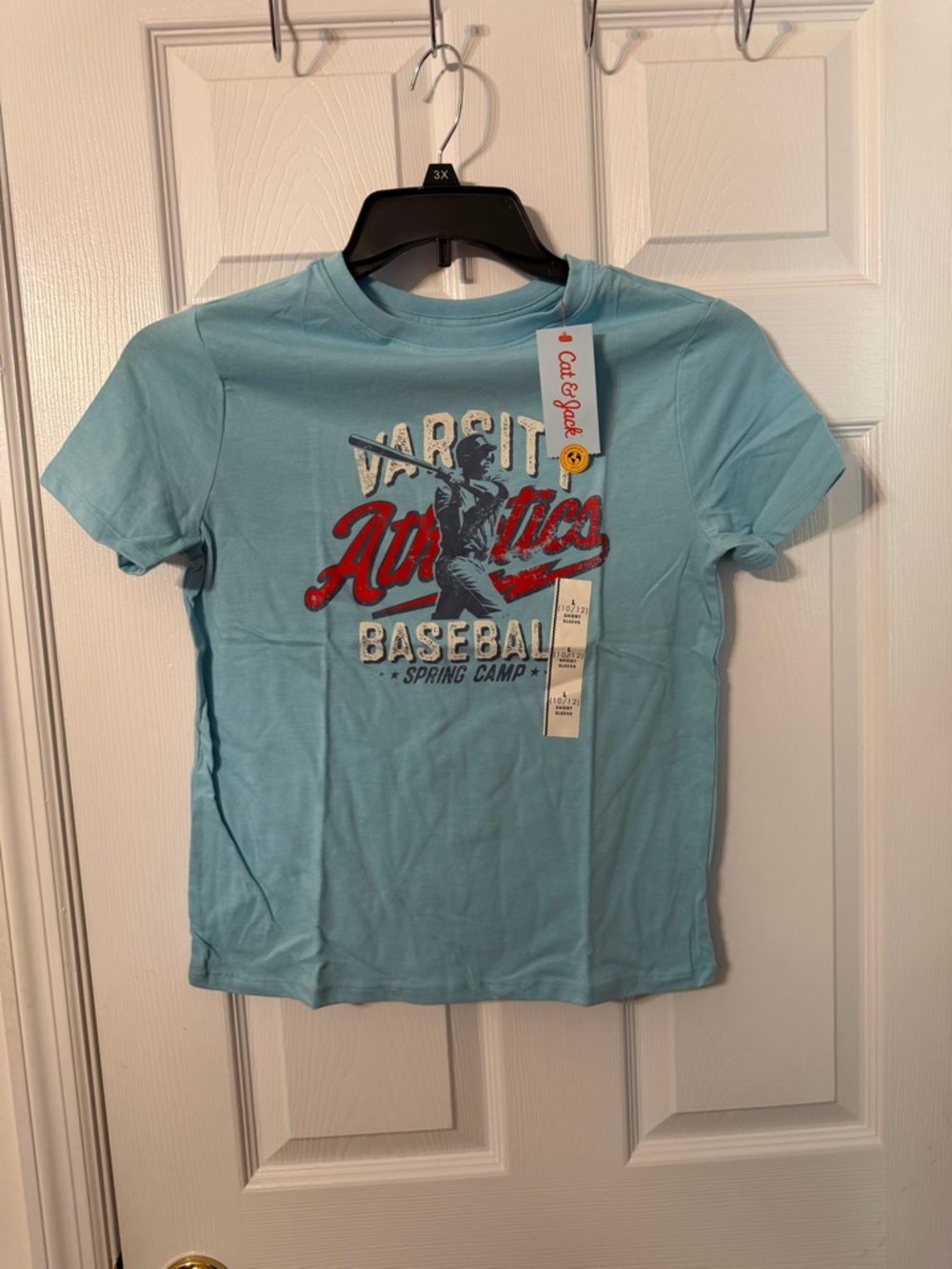 Cat & Jack Light Blue Varsity Athletics Baseball Graphic Tee